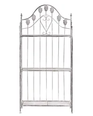 Regał VISANO 59 cm 123 cm Metal Szary_1029391