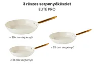 Háromdarabos serpenyőkészlet ELITE PRO Törtfehér_992767