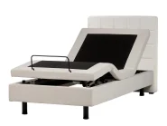 Adjustable Bed Fabric DUKE 90 x 200 cm (EU Single) Light Beige_973299