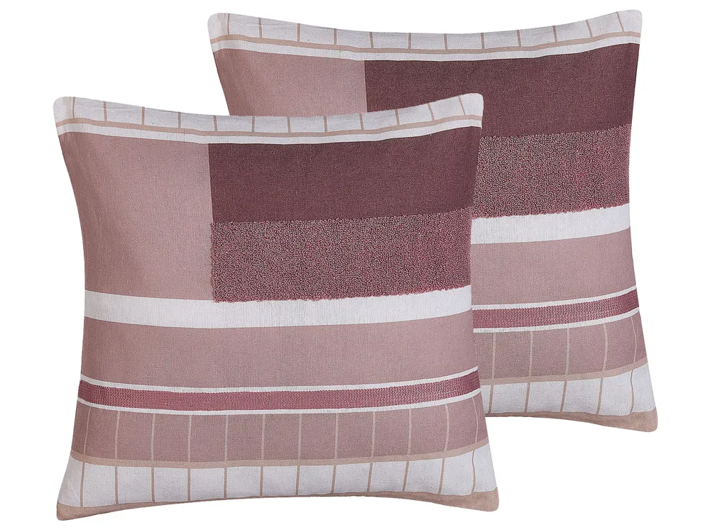 Set Di 2 Federe Per Cuscini In Morbido Velluto A Coste - 45x45 Cm Colore Marrone. Cuscini Decorativi Moderni Con Cerniera Nascosta Per Divano, Letto E Camera Da Letto. - 4
