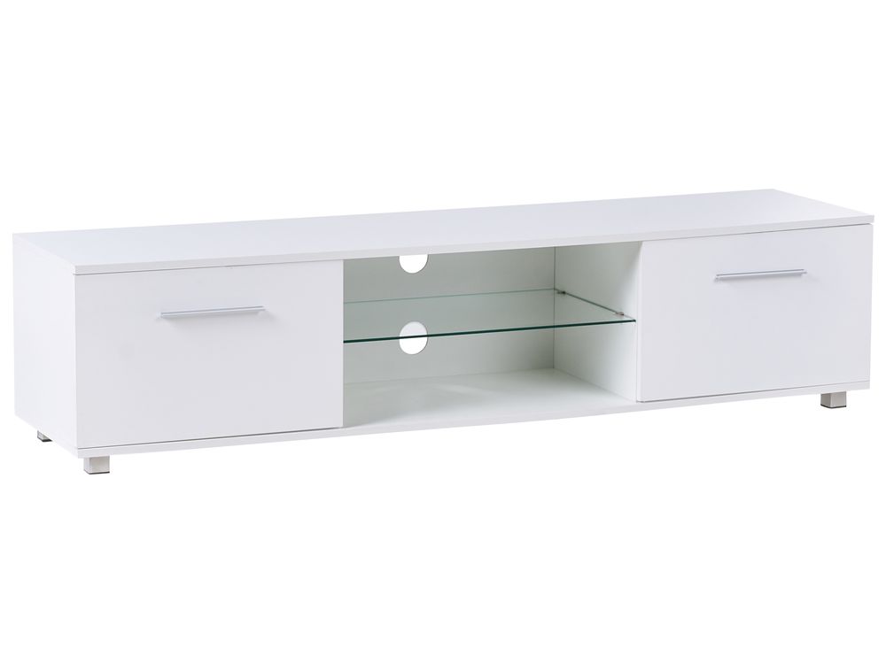 Meuble TV avec LED BANFF Blanc