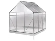 Garden Greenhouse APULIA 191 cm 190 cm Silver_1005241