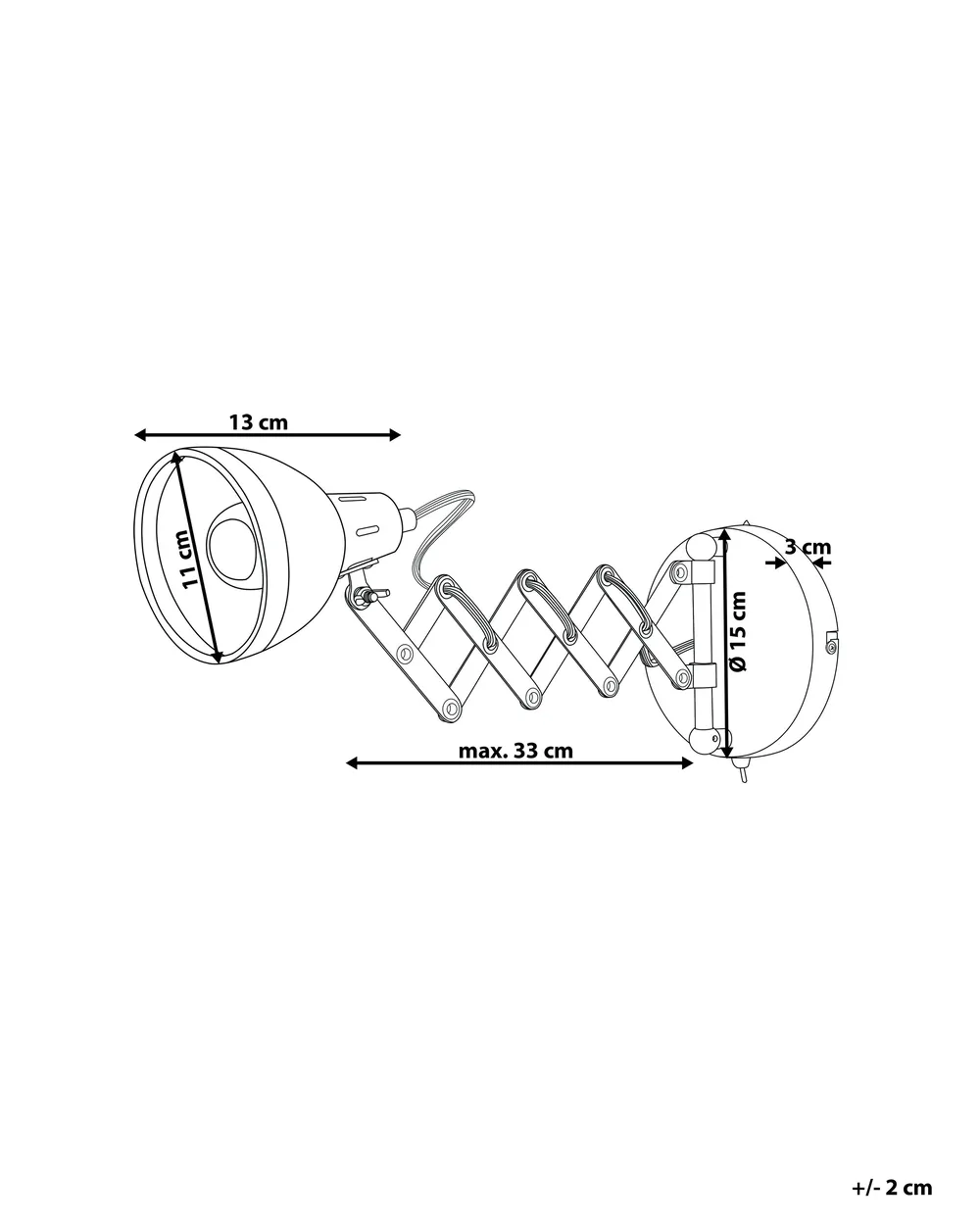 Set of 2 Wall Lamps HARRINGTON Adjustable Metal Silver_837898