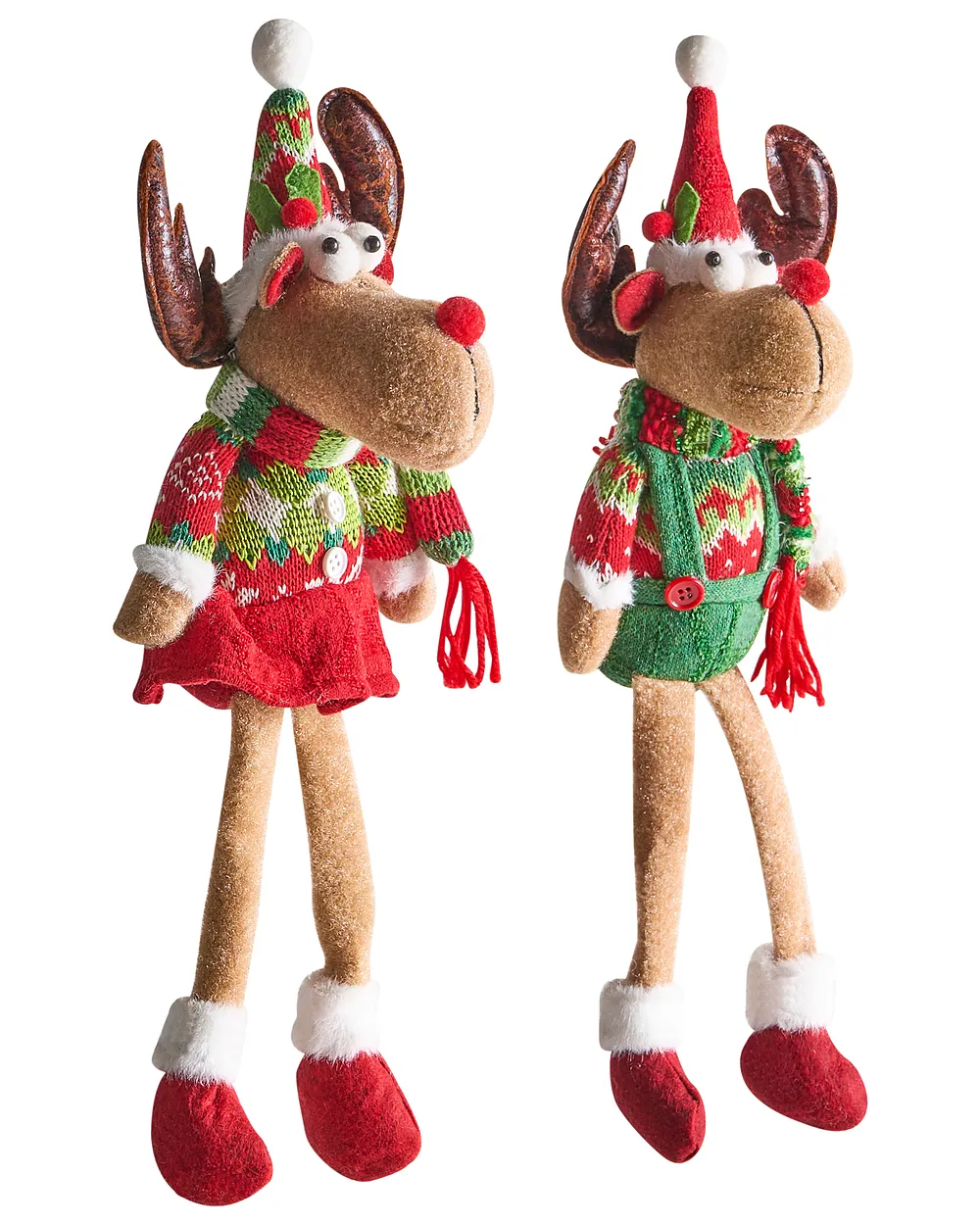 Conjunto de 2 decoraciones de Navidad VATNDALSVATNET 38 cm Reno Multicolor