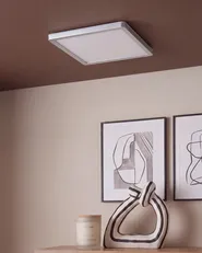 Lampa sufitowa LED TIVORA Z pilotem Ze ściemniaczem Srebrny_1131080