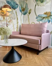 Sofa Bed 2 Seater BELFAST Fabric Pink_1005716
