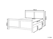 Bett mit Lattenrost Holz CHAMPAGNAT 140 x 200 cm Weiß_960206