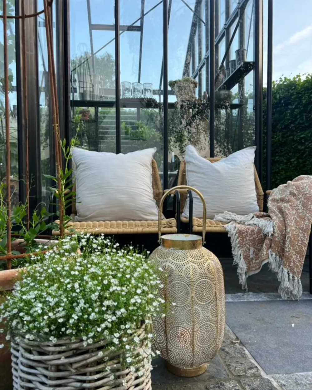 Set di 2 sedie da giardino PRASIMO Rattan sintetico (PE) Naturale_961584
