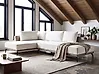Corner Sofa MYKEN Fabric Off-White Right Hand