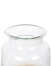 Vase à fleurs BHATURE 30 cm Verre Multicolore_830424