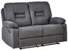 2 Seater Fabric Manual Recliner Sofa Grey BERGEN II_934024