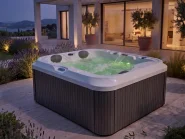 Outdoor Whirlwanne mit LED HORCONES Grau_1081906