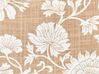 2 bawełniane poduszki dekoracyjne w kwiaty 45 x 45 cm beżowe z białym NOTELEA_892908