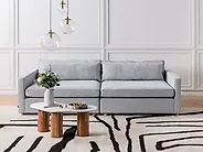 Sofa 3 Seater VINSTRA Fabric Grey_1183892