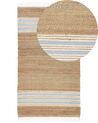 Jute Area Rug 80 x 150 cm Beige and Light Blue MIRZA_847300