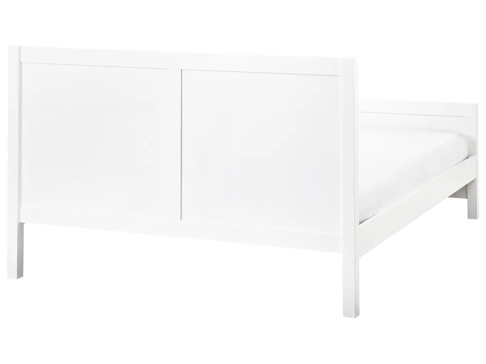 Bett mit Lattenrost Holz CHAMPAGNAT 140 x 200 cm Weiß_960202