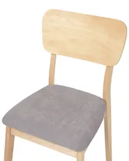 Set di 2 sedie da pranzo MINIER Legno Marrone chiaro/Grigio_926518