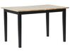 Extending Wooden Dining Table 120/150 x 80 cm Light Wood and Black HOUSTON_785757