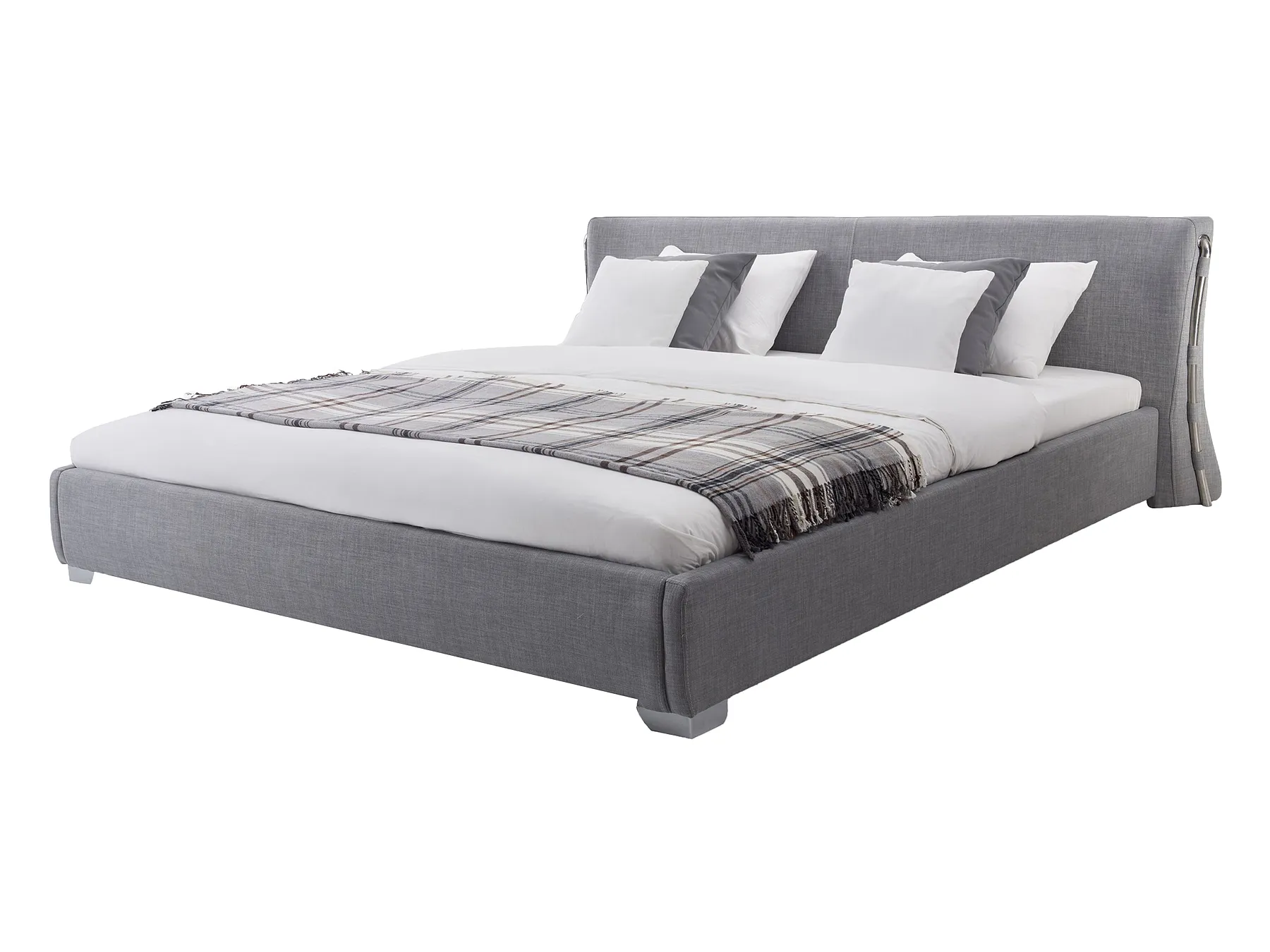 Wasserbett Stoff PARIS 140 x 200 cm Grau_757298