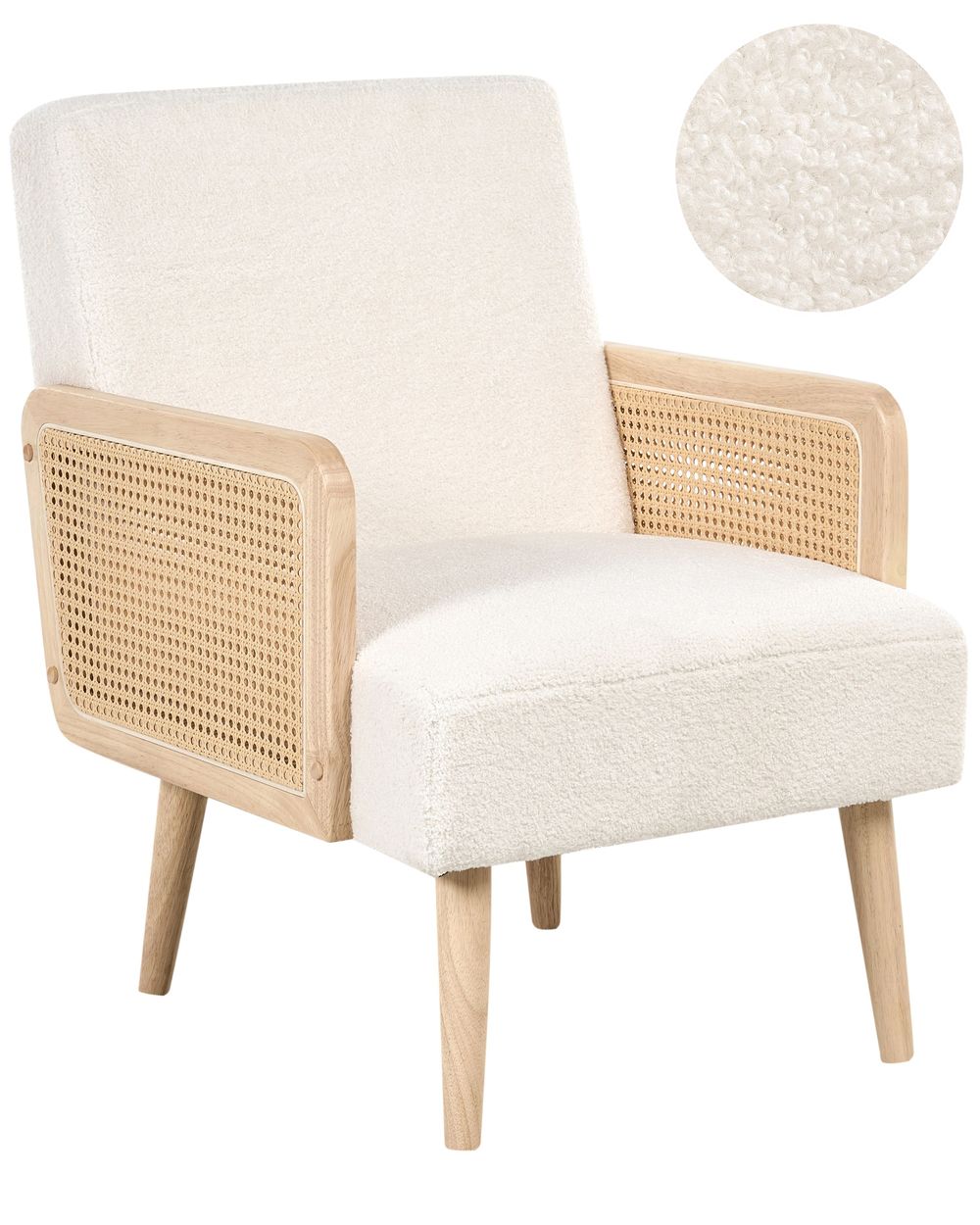 Armchair HOJBY Boucle Off-White
