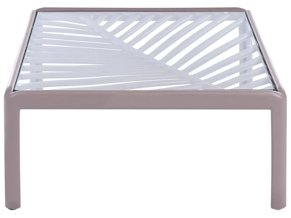 Garden Coffee Table FERRETTI 69 cm 69 cm Taupe_1057991