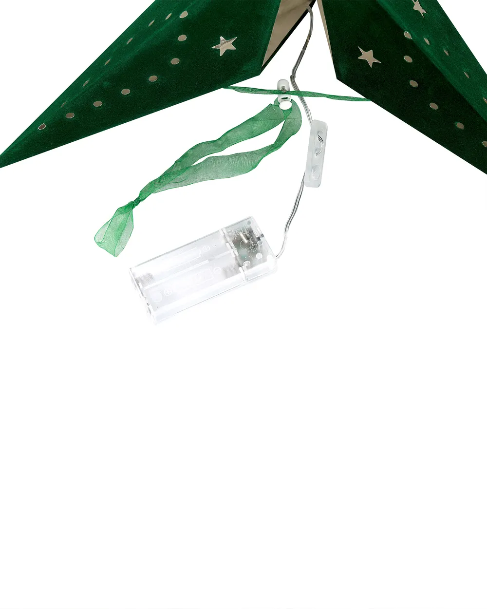 Zestaw 2 dekoracji wiszących LED MOTTI 45 cm Gwiazda Szmaragdowy_835545
