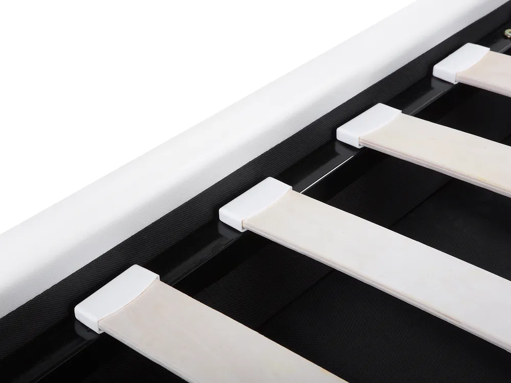 Ottoman Bed METZ Faux Leather White 90 x 200 cm (EU Single)_799468