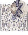 Tappeto lana beige chiaro e blu marino 200 x 200 cm KUMRU_830905