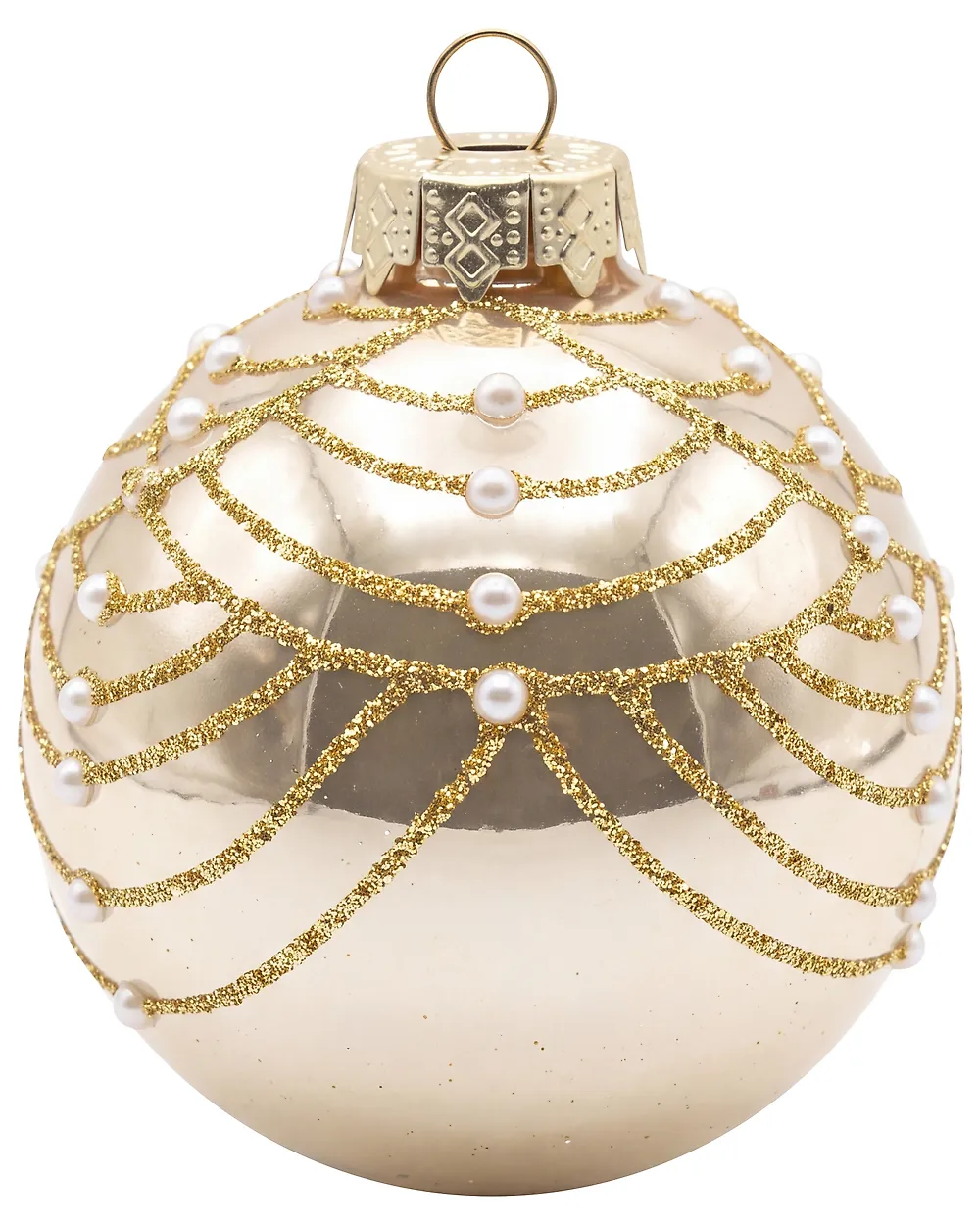 Set of 40 Baubles FROSTICE Glass Gold_1192180