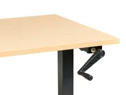 Biurko regulowane manualnie DESTINES 120 cm 72 cm Czarny/ jasny brąz_1000539