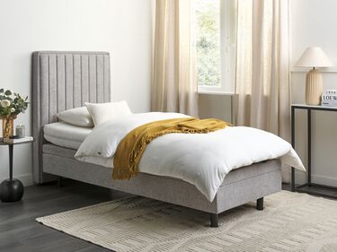 Fabric EU Small Single Adjustable Bed Grey DUKE II