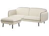 Soffa med fotpall 3-sits tyg ljusbeige TONSBERG_927329