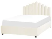 Ottoman Bed VINCENNES Velvet Off-White 140 x 200 cm (EU Double)_837357