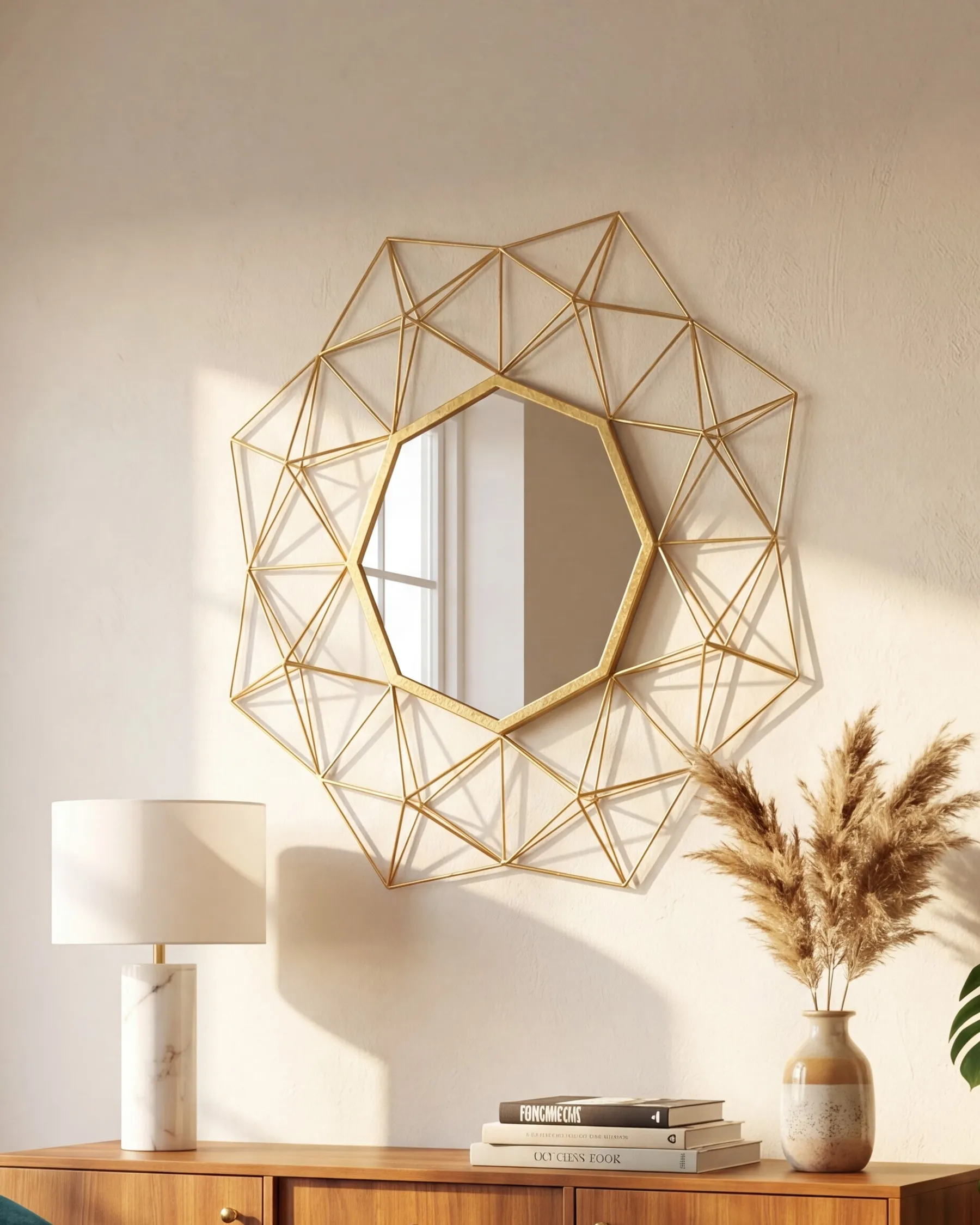 Wall Mirror GAILLAC 80 cm 80 cm Metal Gold_903893