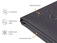 Ochranná plachta CHUVA 275 cm 230 cm 70 cm Čierna_985417