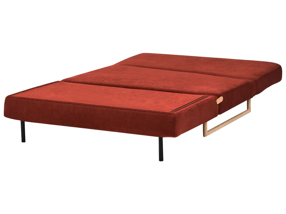 Living Room Set 6 Seater JERSLEV Fabric Red_1016651