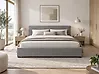 Bed Velvet AVALLON 180 x 200 cm (EU Super King) Grey