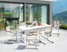 6 Seater Aluminium Garden Dining Set White and Beige VALCANETTO/COSOLETO_938457