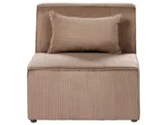 Modular Corner Sofa 4 Seater LEMVIG with Ottoman Corduroy Dark Beige Right Hand_1053341