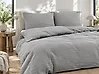 Dekbedovertrekset SUMNER 220 x 240 cm Katoen mousseline Lichtgrijs