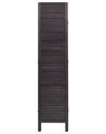 4-panelowy składany parawan pokojowy drewniany 170 x 163 cm ciemnobrązowy AVENES_874059