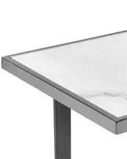 Console Table PLANO Tempered Glass White Marble_823498