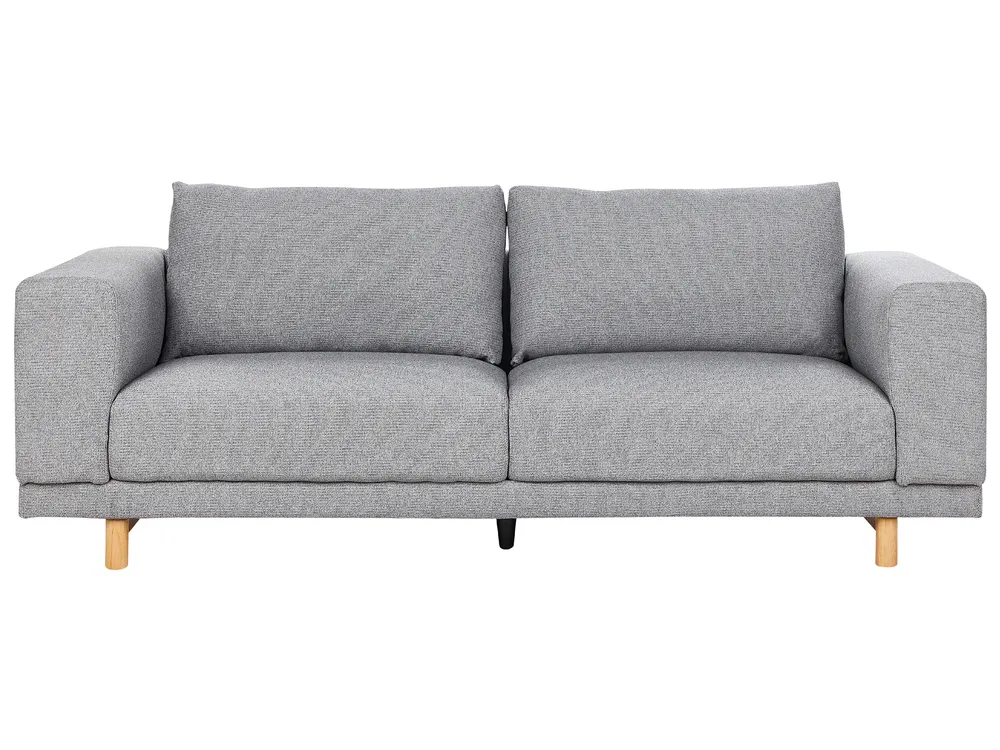 Sofa 3 Seater NIVALA Fabric Light Grey