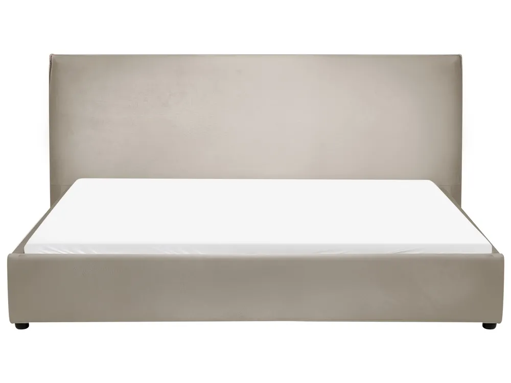 Bed Velvet LAVAUR 180 x 200 cm (EU Super King) Taupe_985364