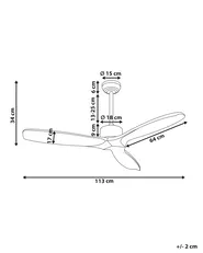 Ceiling Fan ARANI with Remote Dark Brown_988674