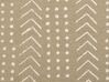 Bawełniana poduszka dekoracyjna w geometryczny wzór 45 x 45 cm beżowoszara SENECIO_838855