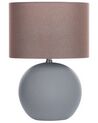 Tischlampe Keramik grau / braun 43 cm Trommelform AREOSO_878718