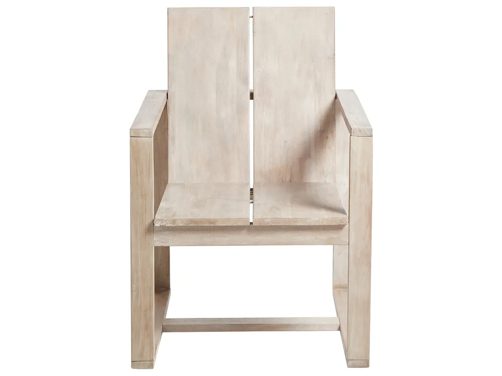 Garden Dining Set 6 Seater AZZANELLO Acacia Wood Off-White_956828