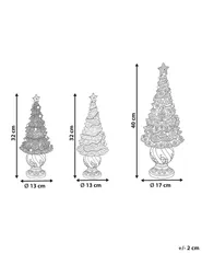 HITIS 32/32/40 cm Albero di Natale Rosso/Bianco_1175583