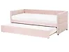 Trundle Bed Velvet CHAVONNE 90 x 200 cm (EU Single) Pink
